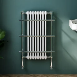 Toasty Ardell Chrome Traditional Heated Towel Rail - 1000 x 630mm