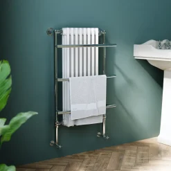 Toasty Ardell Chrome Traditional Heated Towel Rail - 1000 x 630mm