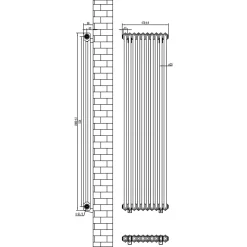 Toasty Ardleigh Anthracite Vertical Column Radiator