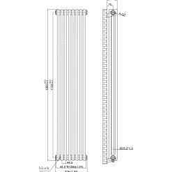 Toasty Ardleigh Antique Brass Vertical Column Radiator