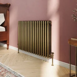 Toasty Ardleigh Antique Brass Horizontal Column Radiator