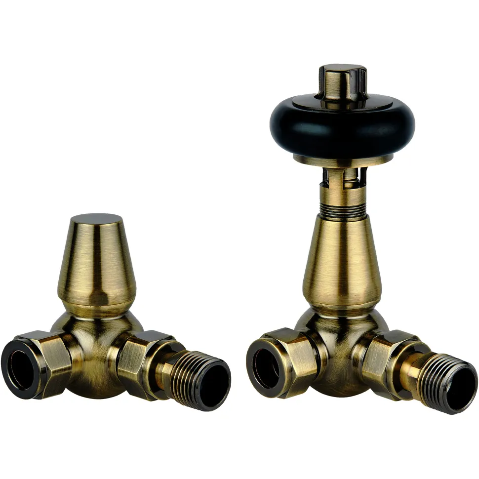Toasty Ardleigh Antique Brass Thermostatic Radiator Valves