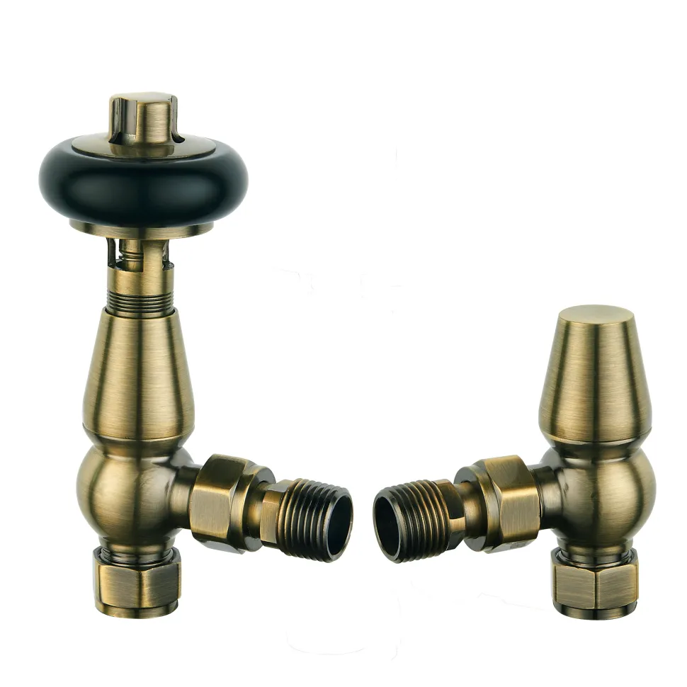 Toasty Ardleigh Antique Brass Thermostatic Radiator Valves