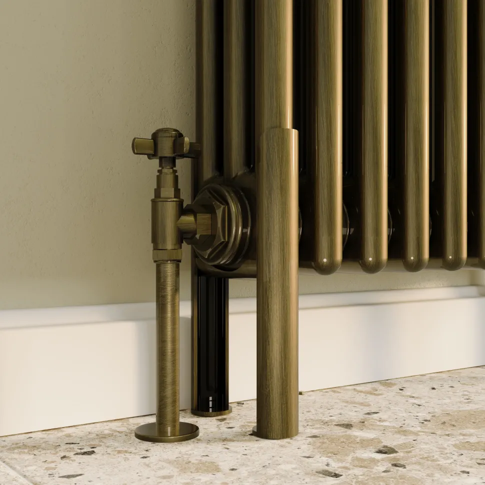 Toasty Ardleigh Antique Brass Column Radiator Feet