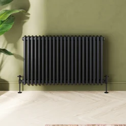 Toasty Ardleigh Matt Black Horizontal Column Radiator