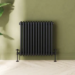 Toasty Ardleigh Matt Black Horizontal Column Radiator