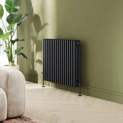 Toasty Ardleigh Matt Black Horizontal Column Radiator