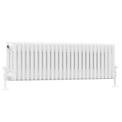 Toasty Ardleigh White Compact Horizontal 3 Column Radiator - 300mm Height