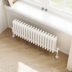 Toasty Ardleigh White Compact Horizontal 3 Column Radiator - 300mm Height