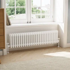 Toasty Ardleigh White Compact Horizontal 3 Column Radiator - 300mm Height