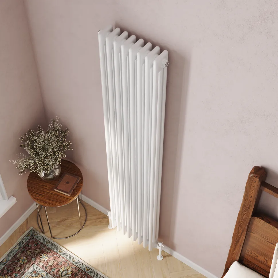 Toasty Ardleigh White Vertical Column Radiator