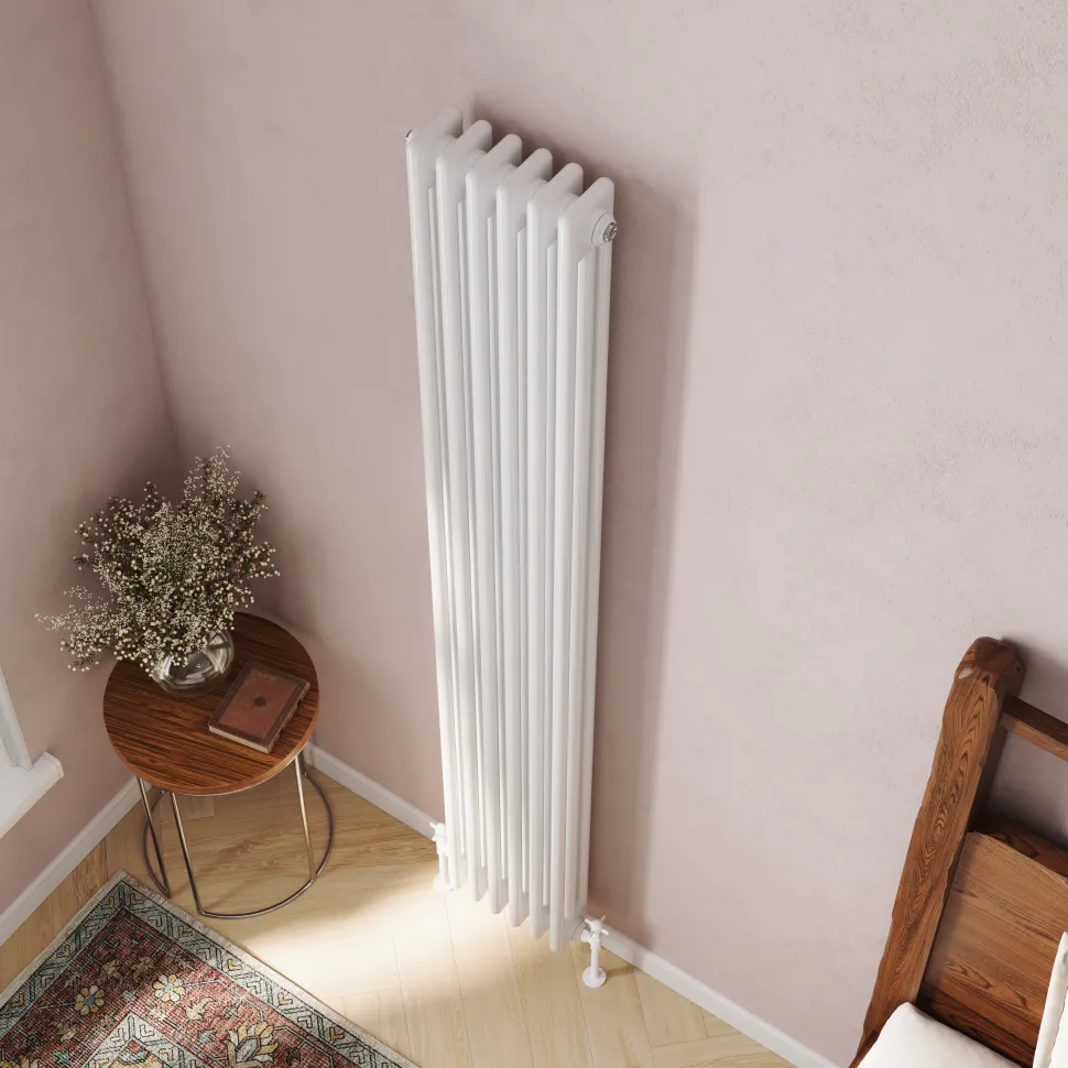 Toasty Ardleigh White Vertical Column Radiator