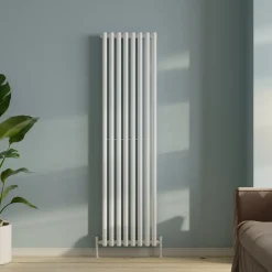 Toasty Aura White Round Tube Vertical Radiator