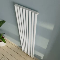 Toasty Aura White Round Tube Vertical Radiator