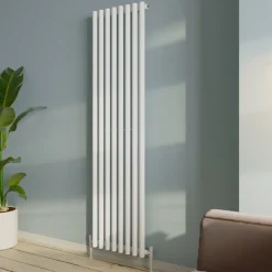 Toasty Aura White Round Tube Vertical Radiator