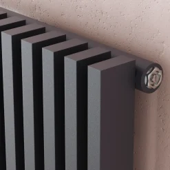 Toasty Axis Anthracite Grey Rectangular Tube Vertical Radiator - 1800 x 380mm