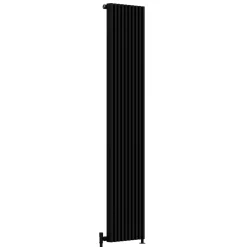 Toasty Axis Matt Black Rectangular Tube Vertical Radiator - 1800 x 380mm