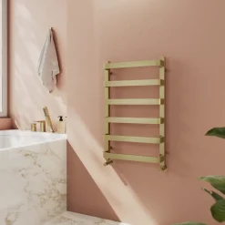 Toasty Balance Brushed Brass Heated Towel Rail