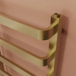 Toasty Balance Brushed Brass Heated Towel Rail