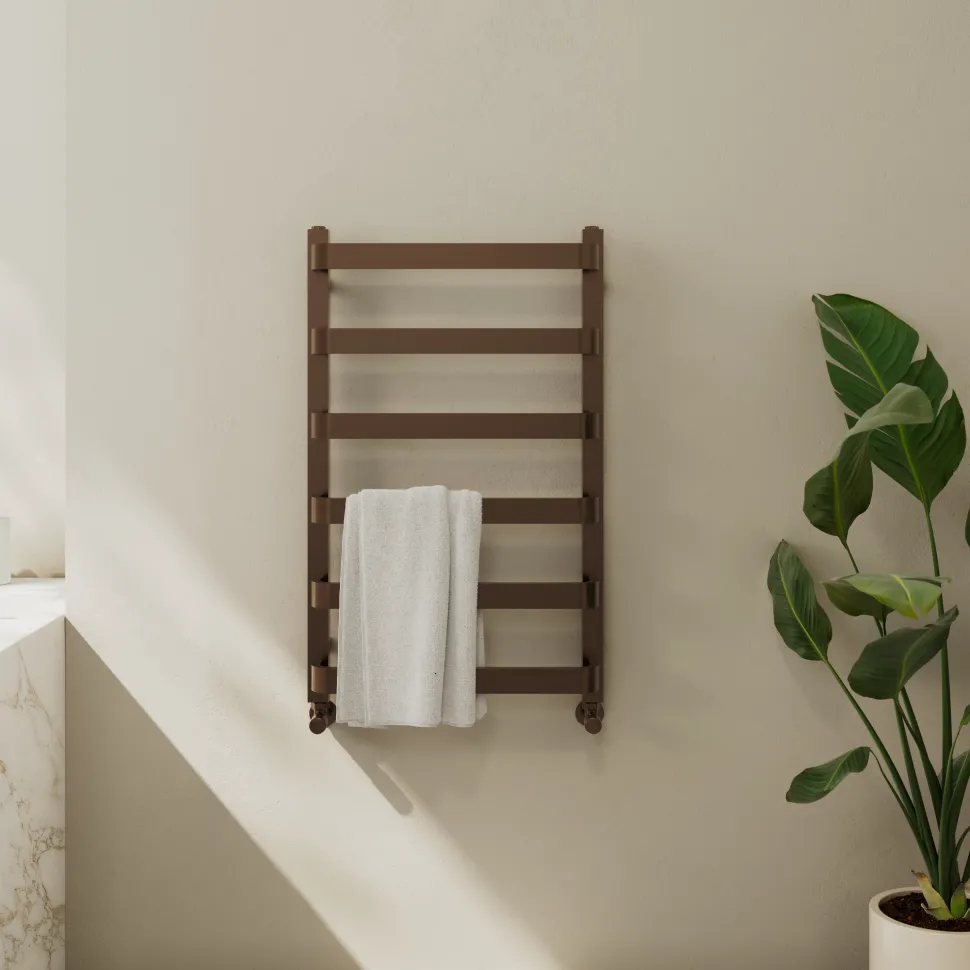 Toasty Balance Brushed Bronze Heated Towel Rail