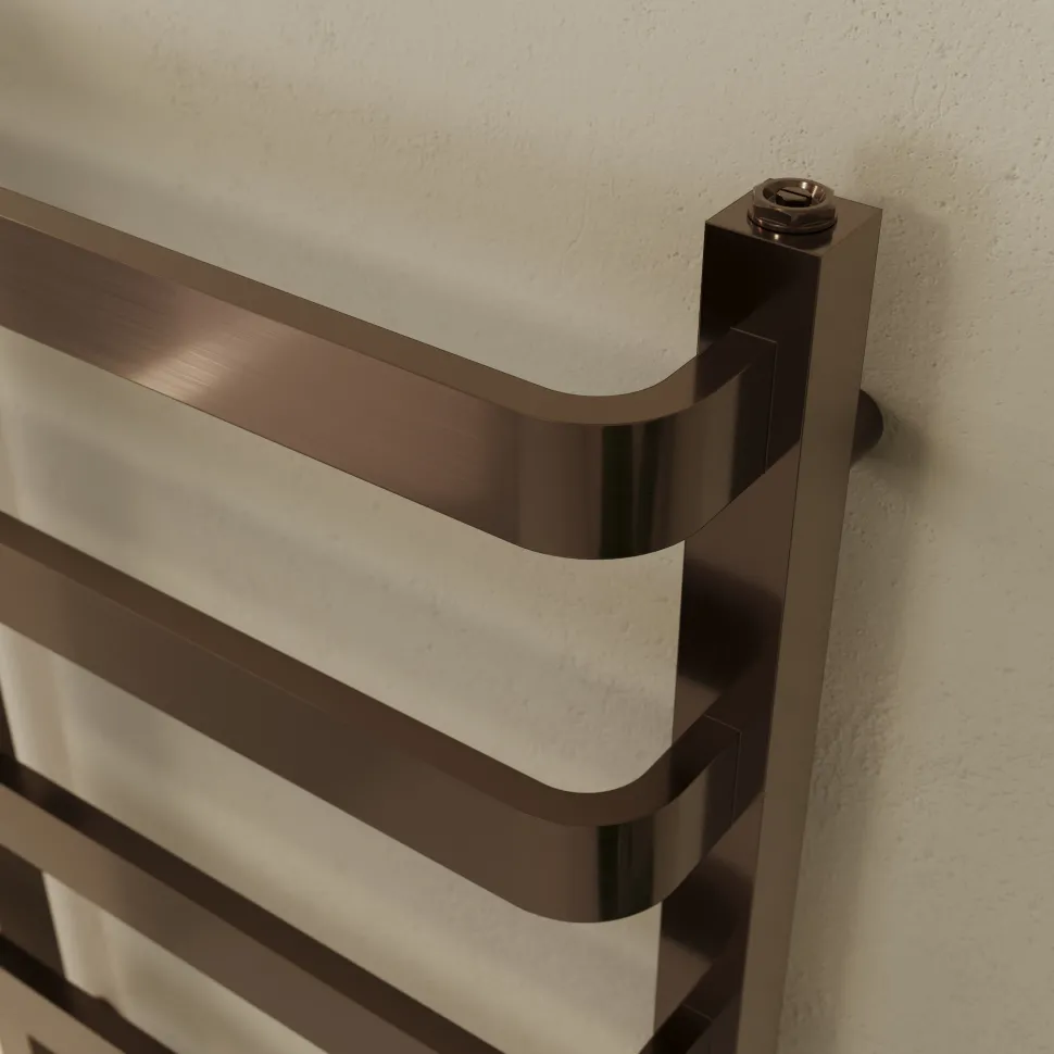Toasty Balance Brushed Bronze Heated Towel Rail