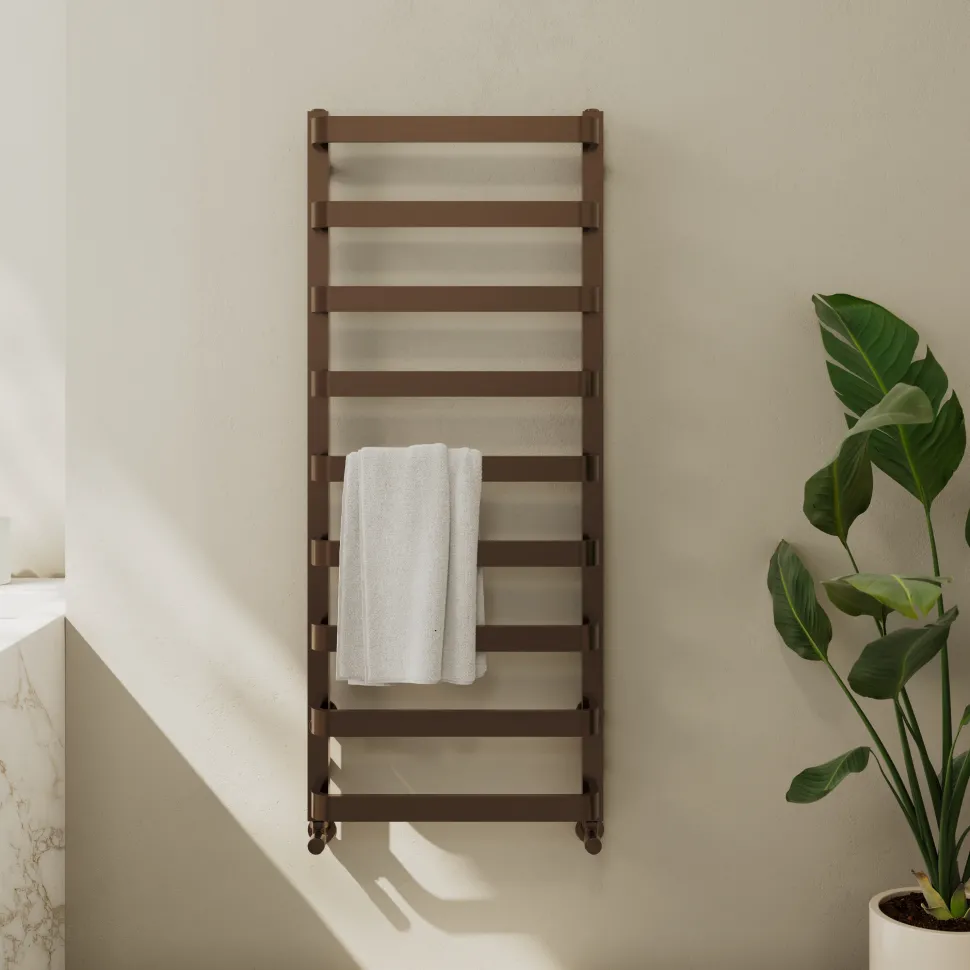 Toasty Balance Brushed Bronze Heated Towel Rail