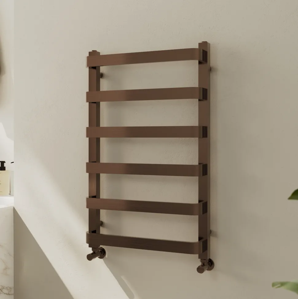 Toasty Balance Brushed Bronze Heated Towel Rail