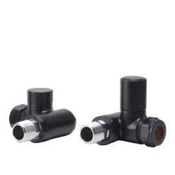 Toasty Black Dual Fuel Corner Radiator Valves