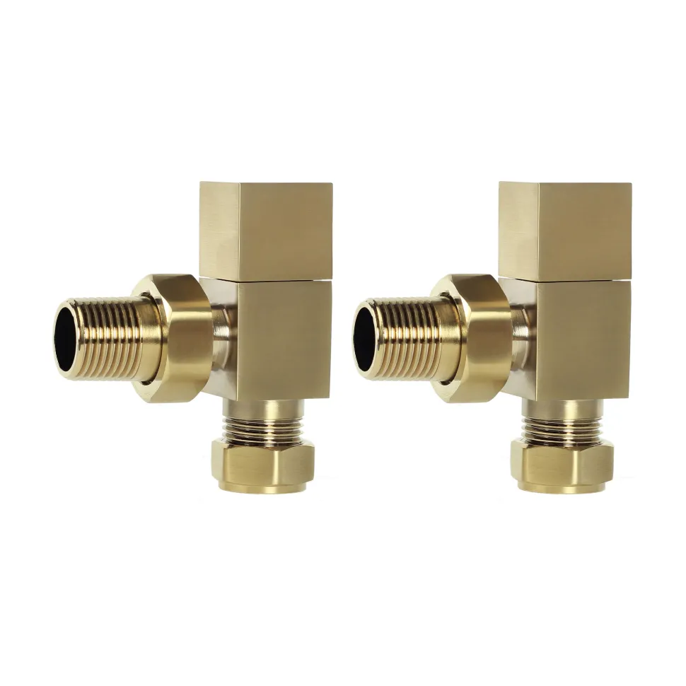 Toasty Brushed Brass Square Manual Valve