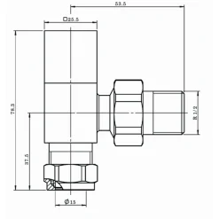 Toasty Brushed Brass Square Manual Valve