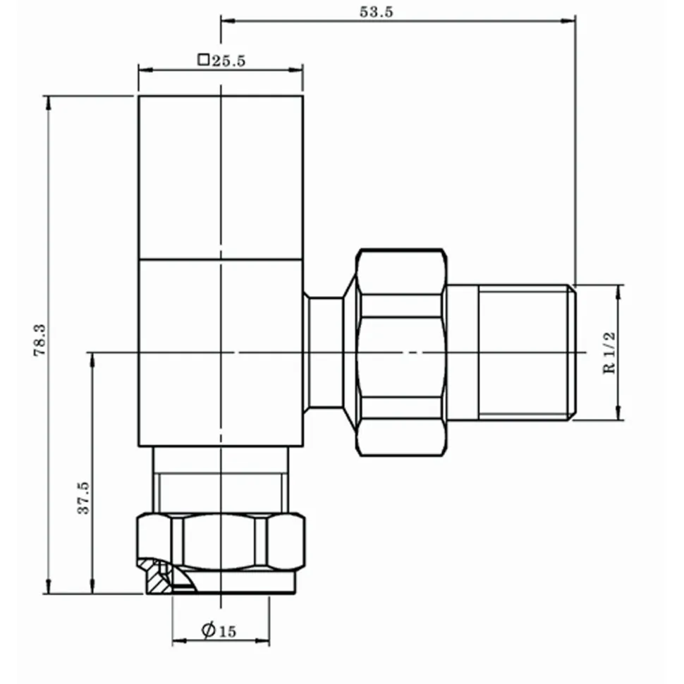 Toasty Brushed Brass Square Manual Valve