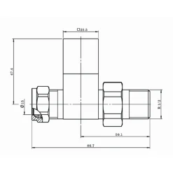 Toasty Brushed Brass Square Manual Valve