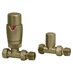 Toasty Brushed Brass Thermostatic Radiator Valves