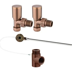 Toasty Brushed Bronze Dual Fuel Kit With Digital Element, Valves And T-Piece