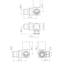 Toasty Brushed Bronze Square Manual Valve