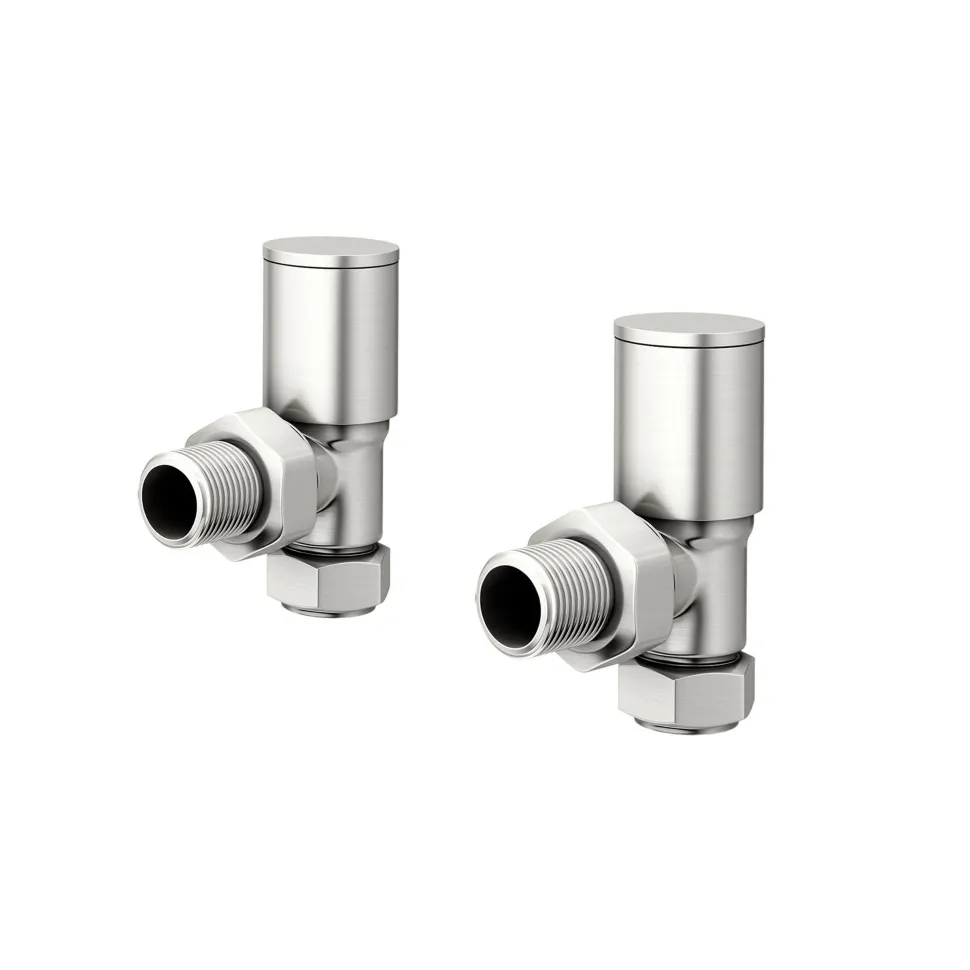 Toasty Brushed Nickel Round Manual Valve