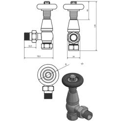 Toasty Chelsea Chrome Thermostatic Radiator Valves