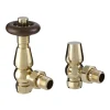 Toasty Chelsea Polished Brass Angled Thermostatic Radiator Valve