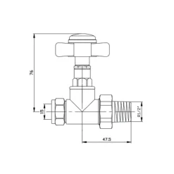 Toasty Chrome Crosshead Manual Radiator Valve