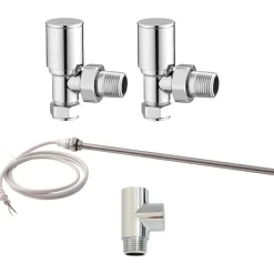 Toasty Chrome Dual Fuel Kit With Manual Element, Valves And T-Piece
