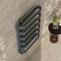 Toasty Cocoon Anthracite Heated Towel Rail - 850 x 500mm