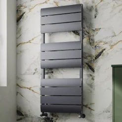 Toasty Dawn Anthracite Aluminium Heated Towel Rail - 1200 x 500mm