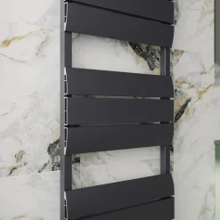Toasty Dawn Anthracite Aluminium Heated Towel Rail - 1200 x 500mm