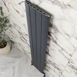 Toasty Drift Anthracite Vertical Aluminium Radiator - 1800 x 375mm