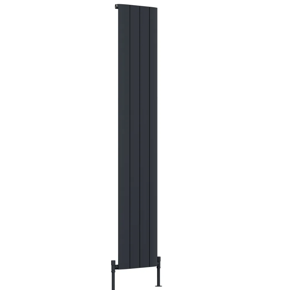 Toasty Drift Anthracite Vertical Aluminium Radiator - 1800 x 375mm
