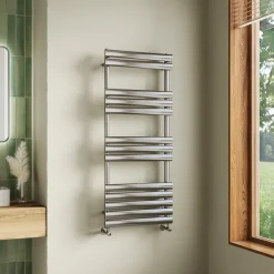 Toasty Eden Brushed Nickel Heated Towel Rail
