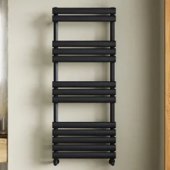 Toasty Eden Matt Black Heated Towel Rail