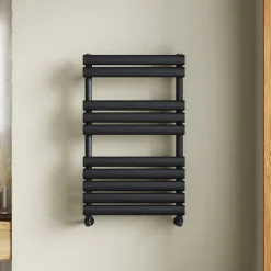 Toasty Eden Matt Black Heated Towel Rail
