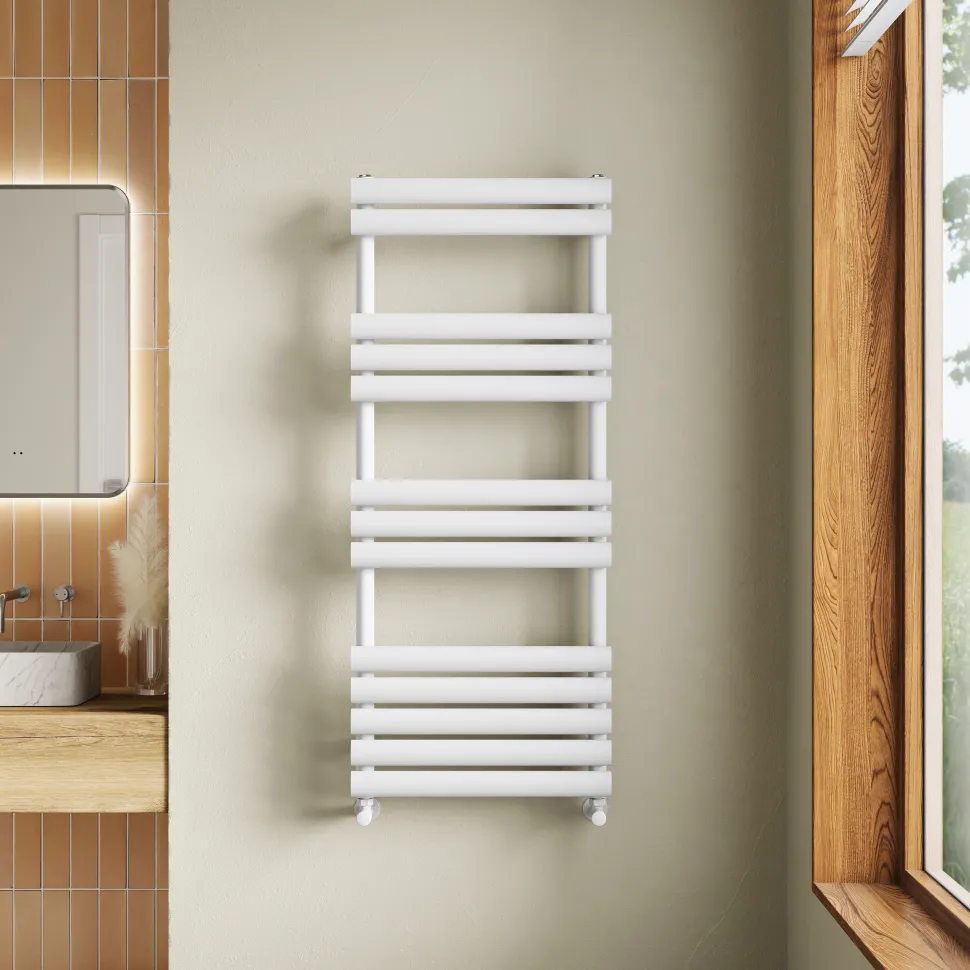 Toasty Eden Matt White Heated Towel Rail