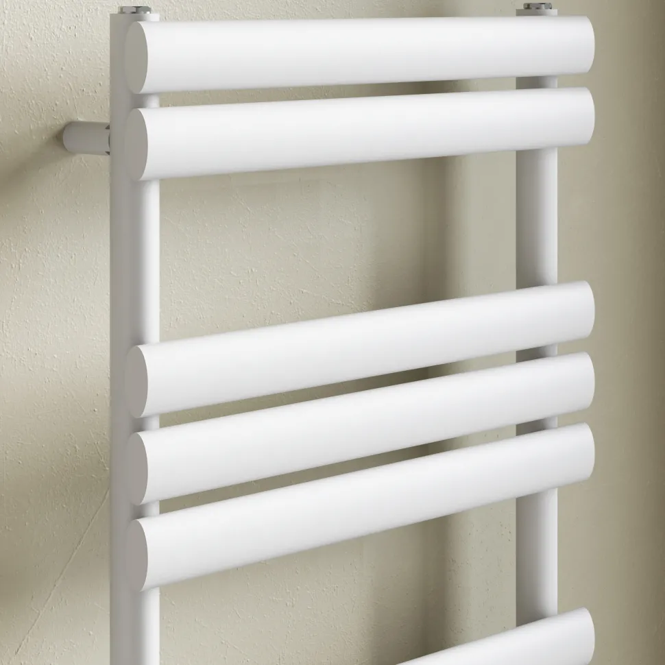 Toasty Eden Matt White Heated Towel Rail